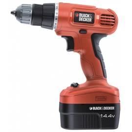 Akku-Bohrschrauber, Akuscrewdriver BLACK DECKER EPC14CAB schwarz/rot