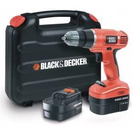 Akku-Bohrschrauber, Akuscrewdriver BLACK DECKER EPC14CABK schwarz/rot