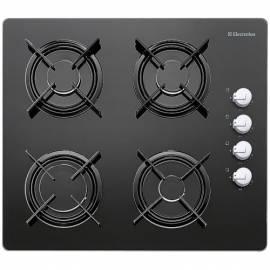 Gasherd Top ELECTROLUX SENIOR int ' l gesamt 6415 Schwarz/Edelstahl