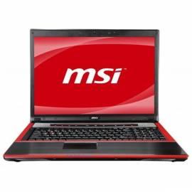 Notebook MSI GX640-093XCZ schwarz/rot - Anleitung