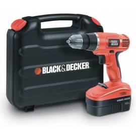 Akku-Bohrschrauber, Akuscrewdriver BLACK DECKER EPC18CAK schwarz/rot