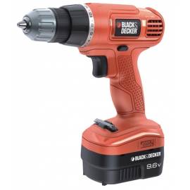 Akku-Bohrschrauber, Akuscrewdriver BLACK DECKER EPC96CA schwarz/rot