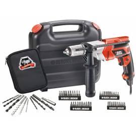 Bohren Sie manuelle BLACK DECKER KR703KLE10 schwarz/rot Gebrauchsanweisung