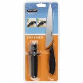 Küche Geschirr FISKARS Functional Form 857195 + Messer Anspitzer schwarz/silber/Orange