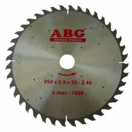 Sägeblatt 250 x 2 9 x 30, ABG-40z n + Abbau von Silber