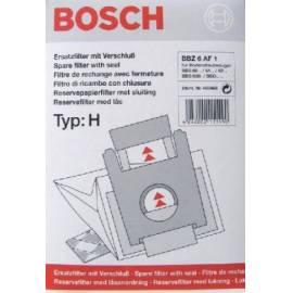 BOSCH Staubsaugerbeutel für BBZ6AF1 Gebrauchsanweisung