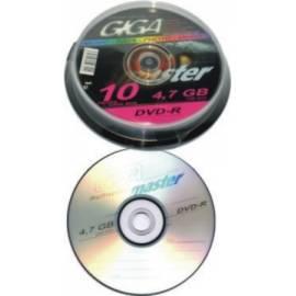 Aufnahme Medium GIGAMASTER DVD-R 4, 7 GB 10er Pack - Anleitung