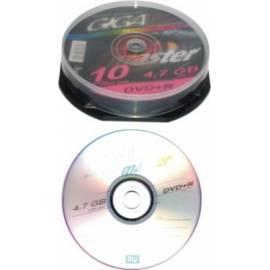 Aufnahme, mittlere GIGAMASTER DVD + R 4, 7 GB 10er Pack