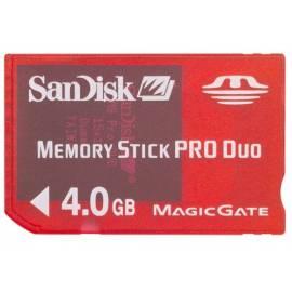 Speicherkarte SANDISK MS PRO DUO 4 GB Spiel (55051) rot Gebrauchsanweisung