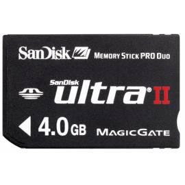Memory Card SANDISK MS PRO-HG DUO Ultra 4 GB (55436) schwarz Bedienungsanleitung