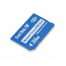 Bedienungshandbuch Speicherkarte SANDISK Memory Stick PRO DUO 256 MB (56153) blau