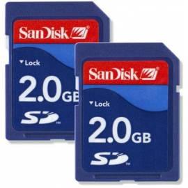 Speicherkarte SANDISK SD 2 GB, Doppelpack (90732) blau