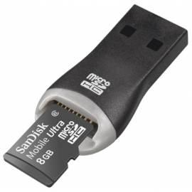 Speicherkarte SANDISK Micro SDHC 8 GB Ultra + Reader (90873) schwarz Gebrauchsanweisung