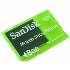 Speicherkarte SANDISK MS PRO DUO 8 GB Spiel (90876) grün - Anleitung