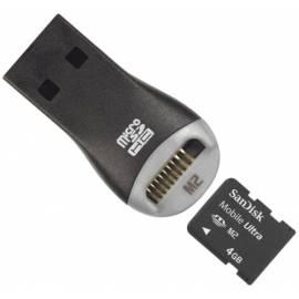 Speicherkarte SANDISK Micro M2, MS Ultra 4 GB + Kartenleser schwarz Gebrauchsanweisung