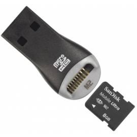 Speicherkarte SANDISK Micro M2, MS Ultra 8 GB + Kartenleser (90953) schwarz