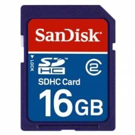 Speicherkarte SANDISK SDHC 16 GB (55231) blau