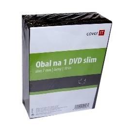 Box für CD/DVD COVER DVD Hülle drauf schlank, schwarz, 7 mm, 10 Stück (COVERIT6) schwarz