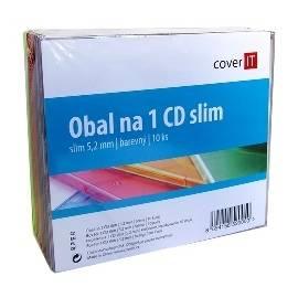 Box für CD/DVD COVER es auf das Cover CD slim, Colormix, 10 Stück (COVERIT4)