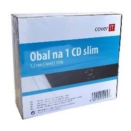 Box für CD/DVD COVER es auf der Cover-CD slim, schwarz, 25ks (COVERIT9) schwarz