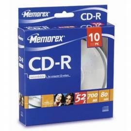 Aufnahme-Medien ist MEMOREX CD-R 700 MB, 52 X, 10-Kuchen