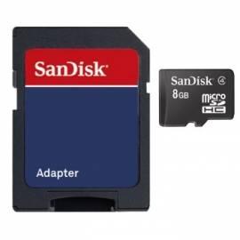 Speicherkarte SANDI Micro SDHC Foto 8GB + Adapter SD (90977) schwarz