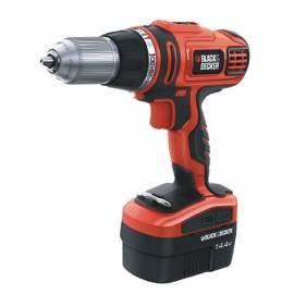 Akku-Bohrschrauber, BLACK DECKER HP146F4BK-Akuscrewdriver-rot