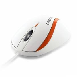 CANYON CNR-MSOPT6-Maus, USB/PS2 Weiss/Orange