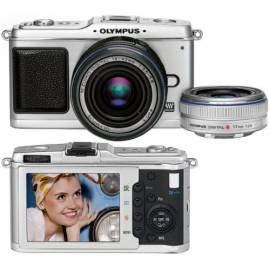 Digitalkamera OLYMPUS PEN E-P1 + 14-42 mm F3, 5-5,6 + 17 mm F2, 8 schwarz/silber
