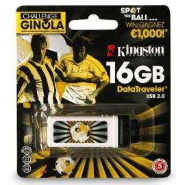 USB-Flash-Laufwerk KINGSTON DTC10 Ginola Fußball USB 16 GB (KE-U2916-2NAJQ32) schwarz/weiß/gelb