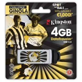 USB-flash-Laufwerk KINGSTON Data Traveler 4 GB USB Fußball Ginola DTC10 (KE-U294G-2NAJQ32) schwarz/weiß/gelb