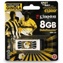 USB-flash-Laufwerk KINGSTON 8 GB Data Traveler USB Fußball Ginola DTC10 (KE-U298G-2NAJQ32) schwarz/weiß/gelb