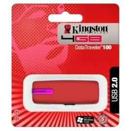 Datasheet USB flash di DataTraveler100 KINGSTON 4GB Custom rot gummierte Design (KC-U064G-1XT20) rot