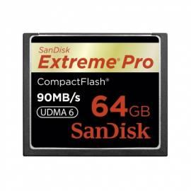 Benutzerhandbuch für Memory Card SANDISK Extreme Pro 64 GB CF (94163) schwarz