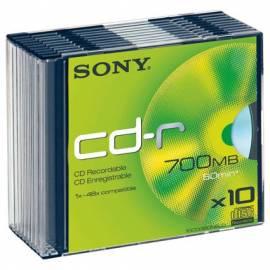 SONY Recording Media 10CDQ80NSLD Gebrauchsanweisung