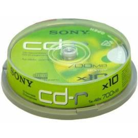 SONY Recording Media 10CDQ80NSPD Bedienungsanleitung