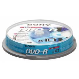Bedienungshandbuch Aufzeichnungsmedium SONY DVD-R Disk-10DMR47BSP