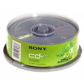 CD-R Sony 80min/700 b/40 X-Pack 25ks