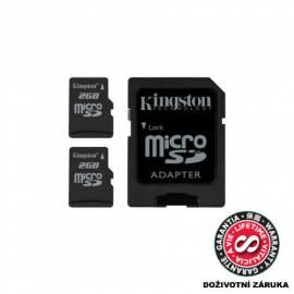 PDF-Handbuch downloadenSpeicherkarte KINGSTON MicroSD 2GB Twin Pack2 (SDC / 2GB-2P1A)