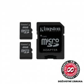 Speicherkarte KINGSTON MicroSD 2GB Twin Pack2 (SDC / 2GB-2P1A)