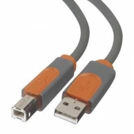 PC zu BELKIN USB-Kabel A / B 5 m, Pro Serie Hi-Speed (CU1000aej16) Grau/Orange