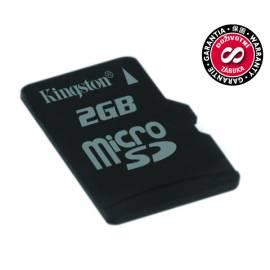 Speicherkarte KINGSTON MicroSD 2GB single Pack (SDC/2GBSP)