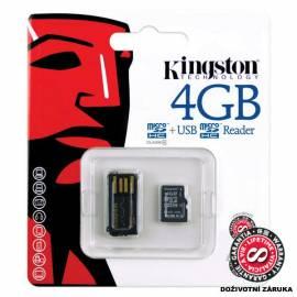 Handbuch für Speicherkarte KINGSTON MicroSDHC class 4 MicroSD + Reader Gen2 (MRG2 + SDC4/4 GB)