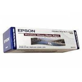 Papier für Drucker EPSON Roll Premium Glossy Photo (C13S041377) Gebrauchsanweisung