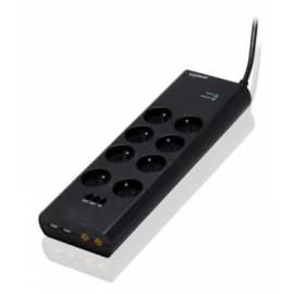 Überspannungsschutz BELKIN 230V, 8-Sockel, tel/AV/2xUSB, 2 m (BM108212ca2M) schwarz