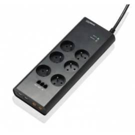 Überspannungsschutz BELKIN 230V, 6 Schubladen, tel/AV/2xUSB, 2 m (BM106212ca2M) schwarz