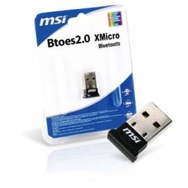 NET-Steuerelemente und WiFi Bluetooth MSI 2.0 XMicro (BTOES_ 2.0-_XMICRO) schwarz/silber