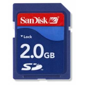 Datasheet Speicherkarte SANDISK SD 2 GB (55300) blau