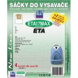 Service Manual Taschen für Staubsauger JOLLY MAX ETA 17
