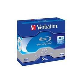 Aufnahme Medium VERBATIM BD-R SL LTH-AZO 25GB 2 X, Jewel-Box, 5ks (43693)